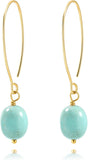 Geometric Drop Dangle Earrings Boho Statement Long Hoops 18k Gold Plated Lightweight Earrings for Women Girls